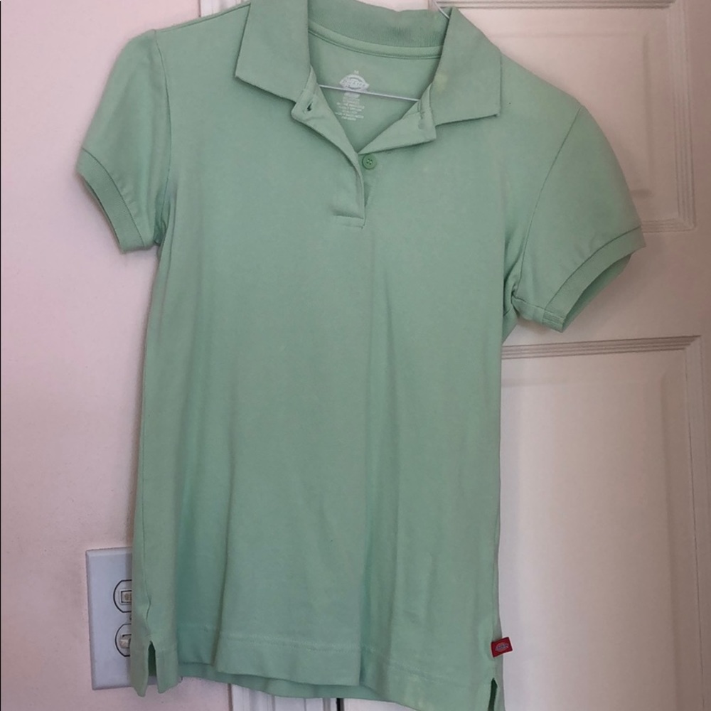 Mint green polo shirt
